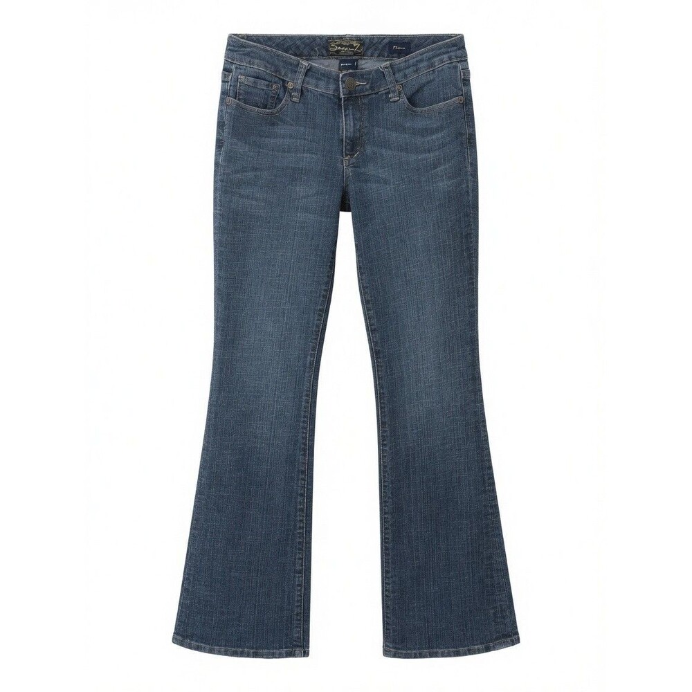 Seven7 Premium Denim Bootcut Flare 7 Jeans Womens Sz 29 Blue Low Rise Vtg Y2K EU